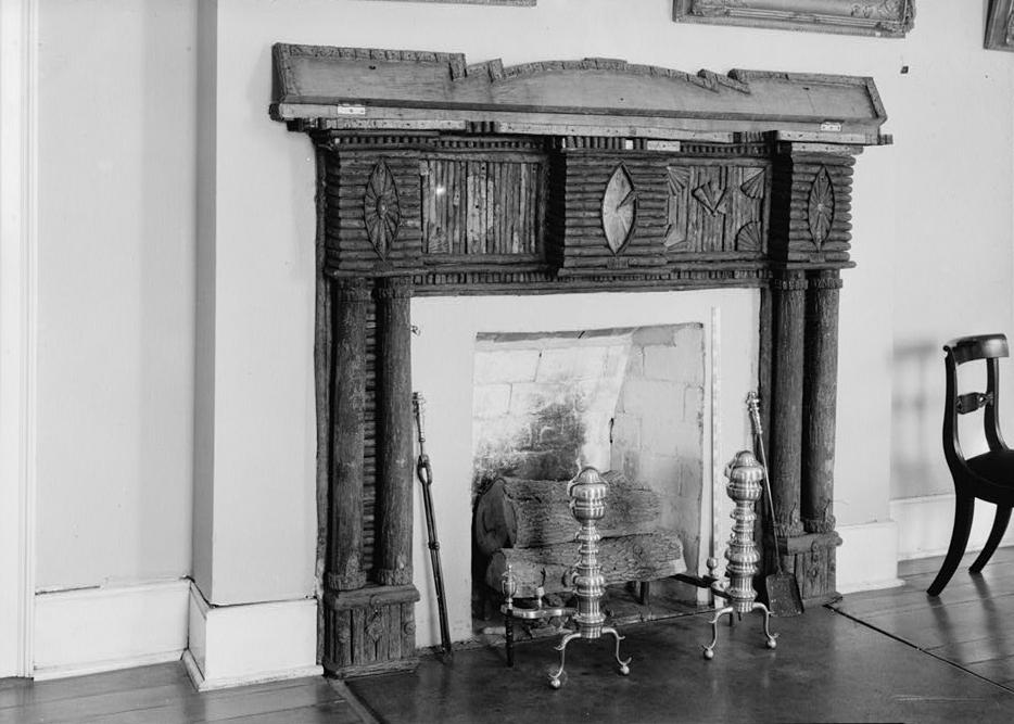 The Hermitage - Andrew Jackson House, Nashville Tennessee 1936 MANTLE IN DINING ROOM (SEE DETAIL PHOTO THIS SURVEY).
