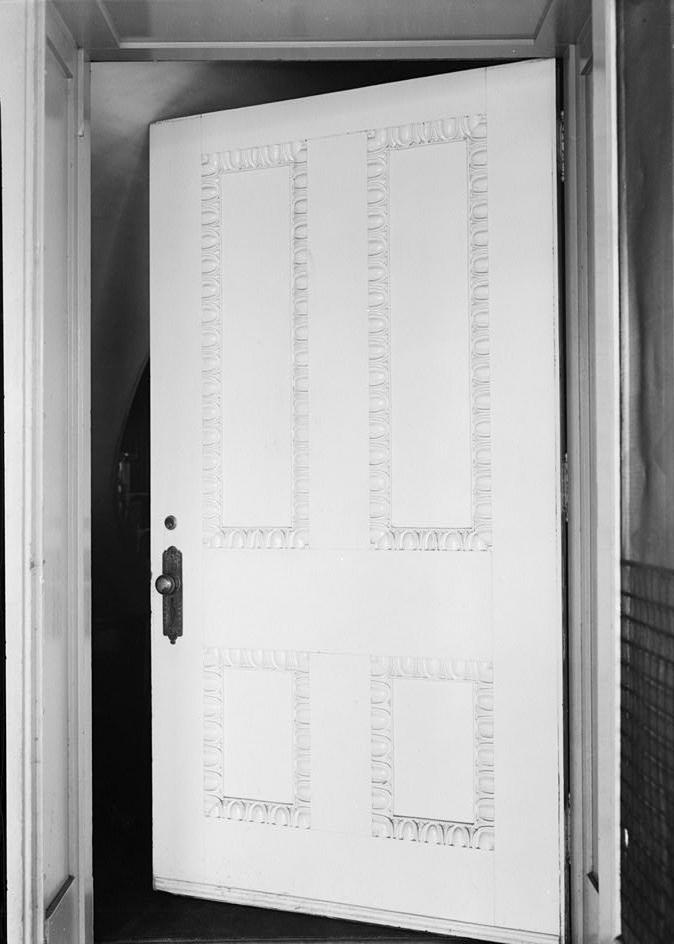 Belle Meade Plantation Mansion, Nashville Tennessee 1940 DOOR DETAIL, FROM REAR PORCH.
