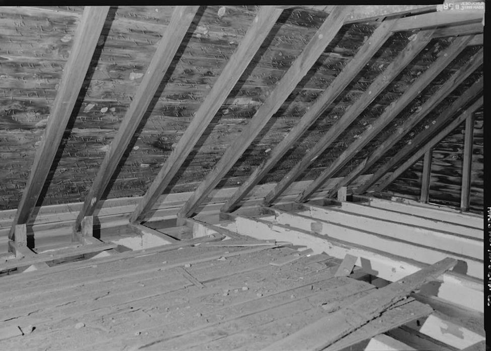 The Hermitage - Andrew Jackson House, Nashville Tennessee 1999 Interior of loft or attic space, looking to northwest corner