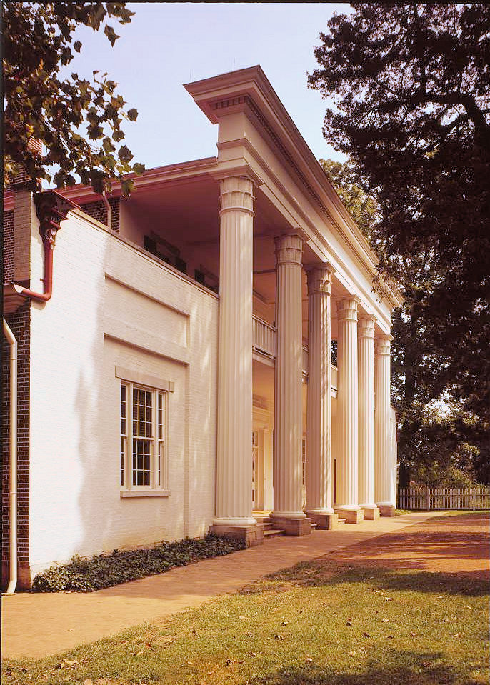 The Hermitage - Andrew Jackson House, Nashville Tennessee 1972 SOUTH (FRONT) FACADE, FROM SOUTHWEST