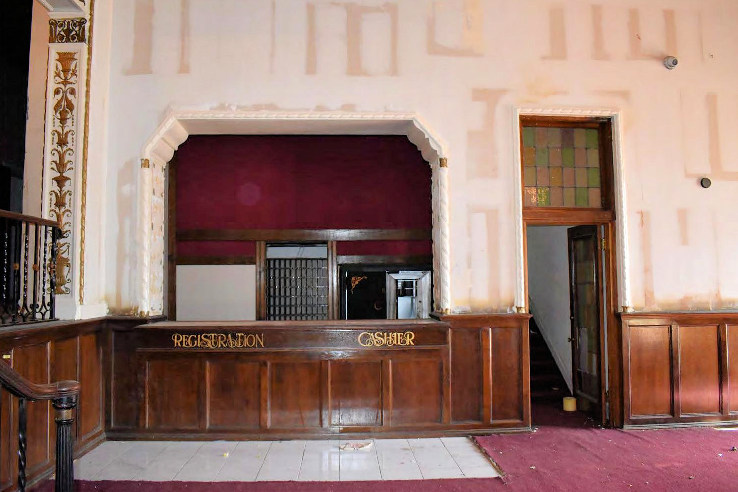 Ambassador Hotel, Dallas Texas Registration and Cashier Desk in 1<sup>st</sup> floor Lobby (2019)