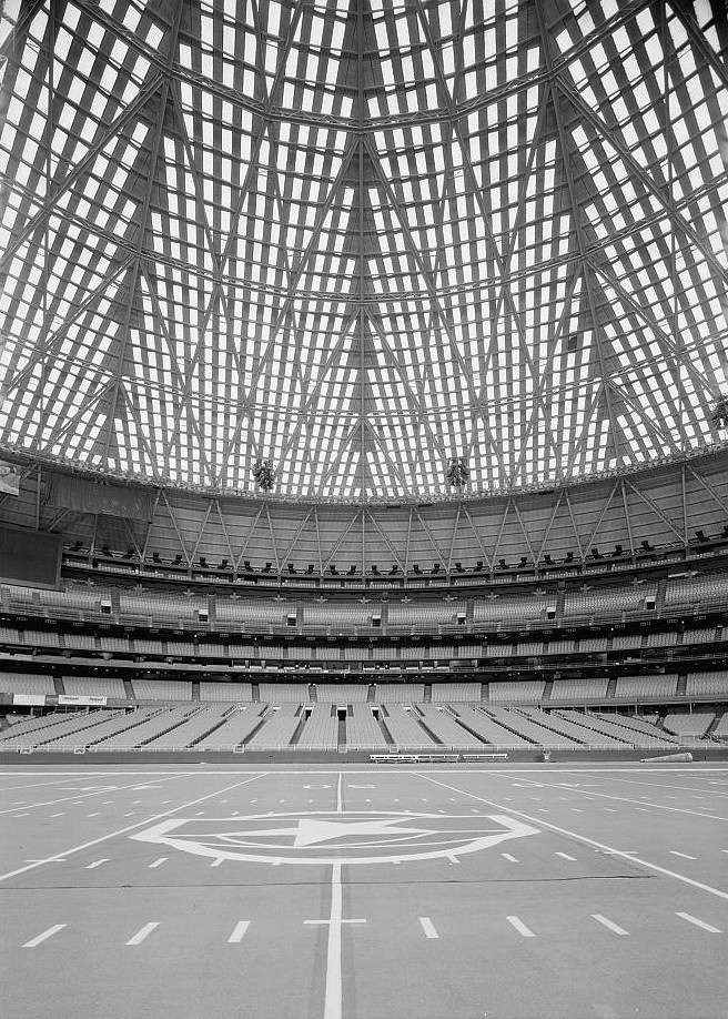 Houston Astrodome, Houston Texas 2004 INTERIOR VIEW SOUTH TOWARD MOVEABLE FIELD LEVEL SEATS.