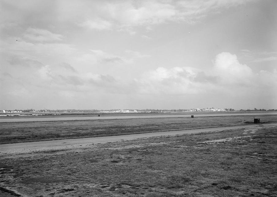 Wake Island Airfield, Terminal Building, Wake Island WAKE ISLAND AIRFIELD TERMINAL, NORTHEAST FROM ACROSS RUNWAY (2008)