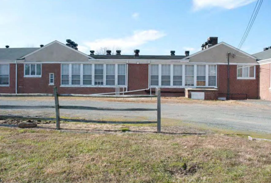 Arcola Elementary School, Sterling Virginia Rear of 1939 main block, east elevation (2012)