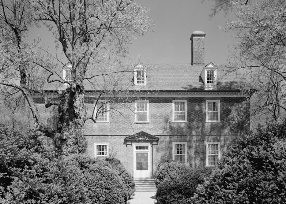 Berkeley Plantation - Harrison Family Home, Charles City Virginia SOUTH (FRONT) SIDE FACING RIVER (1981)