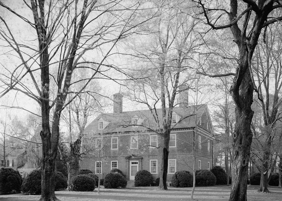 Berkeley Plantation - Harrison Family Home, Charles City Virginia SOUTH (FRONT) SIDE (1981)