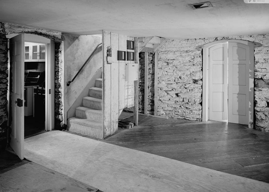Poplar Forest - Thomas Jefferson Retreat, Forest Virginia CELLAR, CENTRAL ROOM, VIEW TO WINDER STAIR, SOUTHEAST CORNER (SEE VA-303-55) (1986)