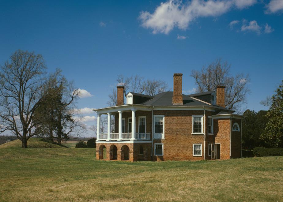 Poplar Forest - Thomas Jefferson Retreat, Forest Virginia VIEW FROM SOUTHEAST (1986)