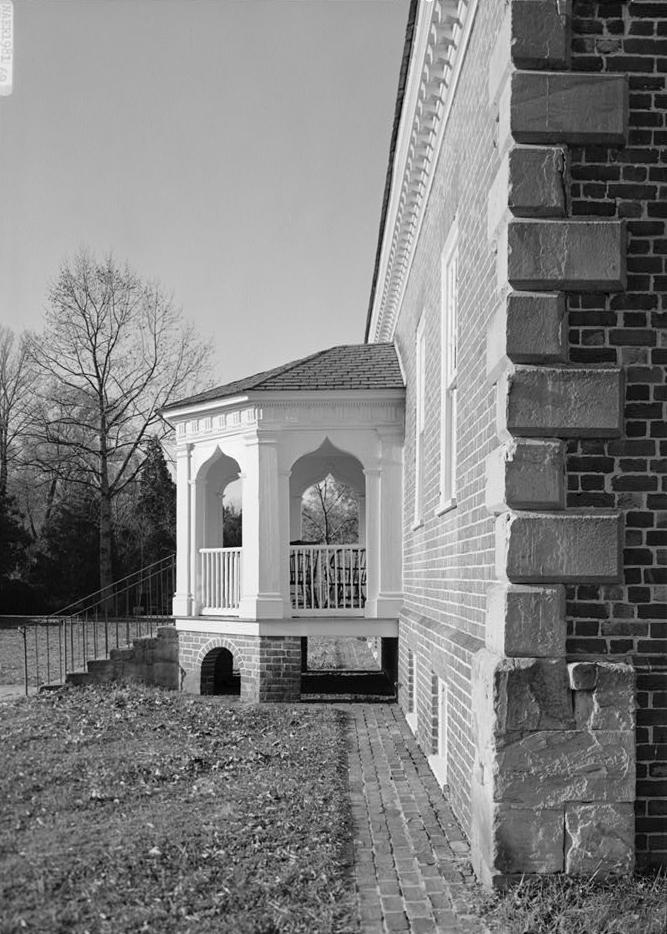Gunston Hall, Mason Neck, Lorton Virginia SOUTH PORCH FROM EAST