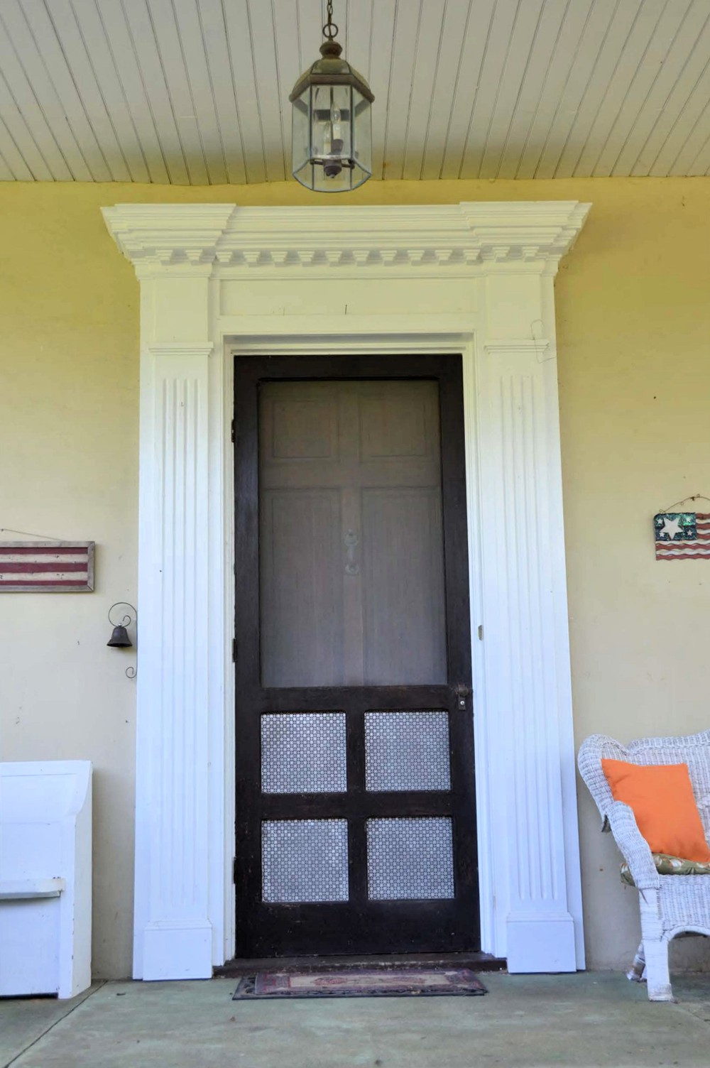 Fighting Creek Plantation, Powhatan Virginia Rear exterior door under single portico (2012)