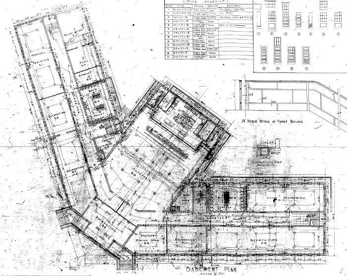 Baker Public School, Richmond Virginia 1939 Building Basement Floor Plan (2016)