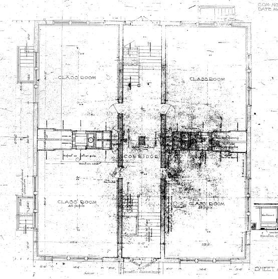 Baker Public School, Richmond Virginia 1913 Building First Floor Plan (2016)