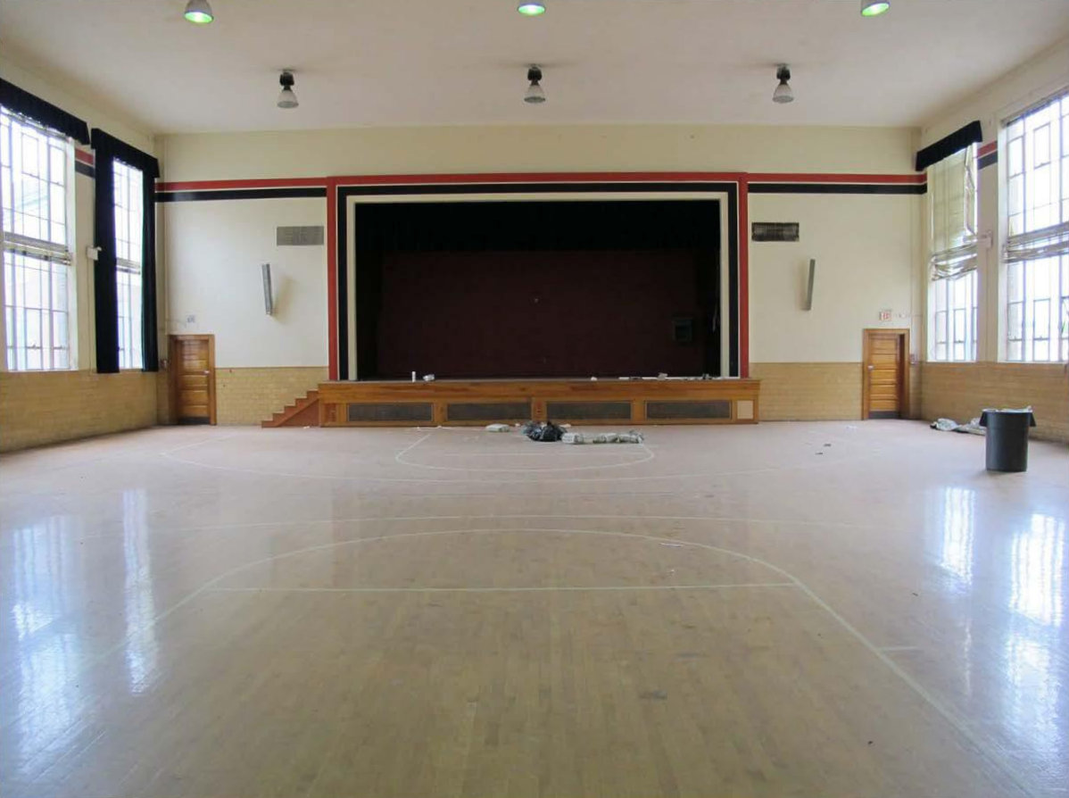 Baker Public School, Richmond Virginia 1939 Building Auditorium/gymnasium (2015)
