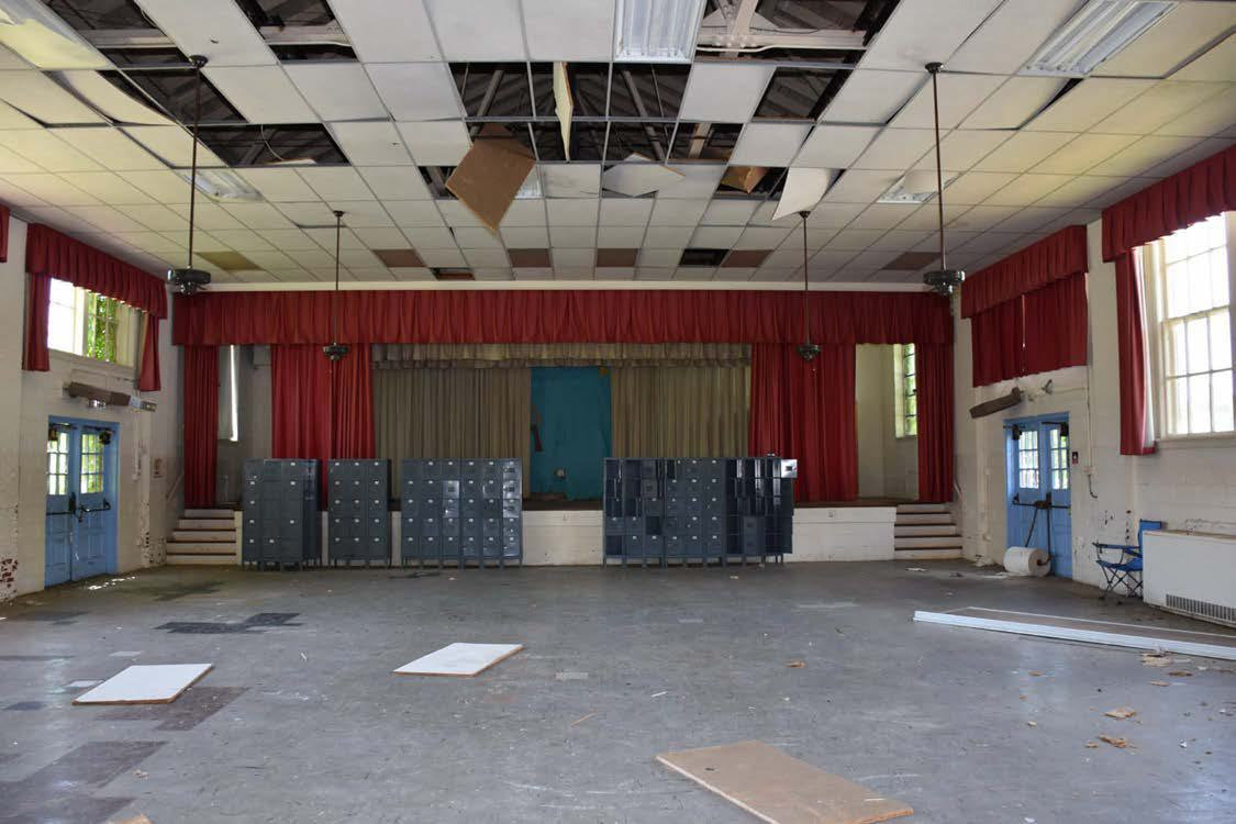 John Groom Elementary School, South Hill Virginia 1950 auditorium/cafeteria (2017)
