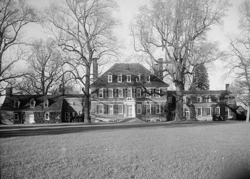 Westover Mansion, Westover Virginia 1939 General view, house and wings, from south