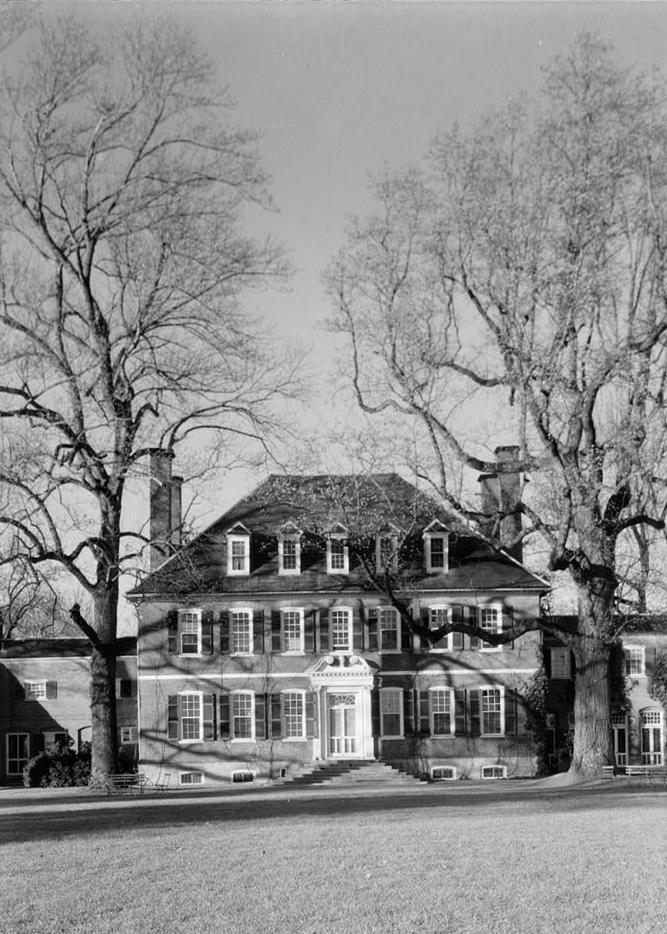 Westover Mansion, Westover Virginia 1939 View from southwest (close-up of front central house-not the wings)