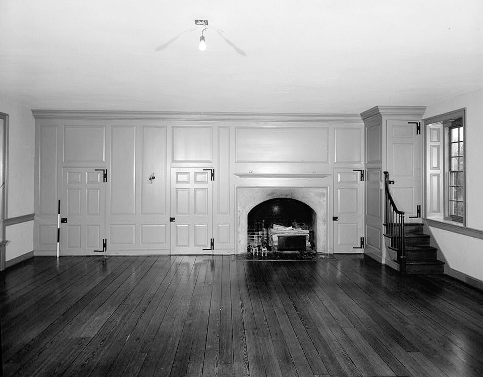 Carters Grove Mansion, Williamsburg Virginia 1975 OFFICE LOOKING WEST, OFFICE WING, FIRST FLOOR