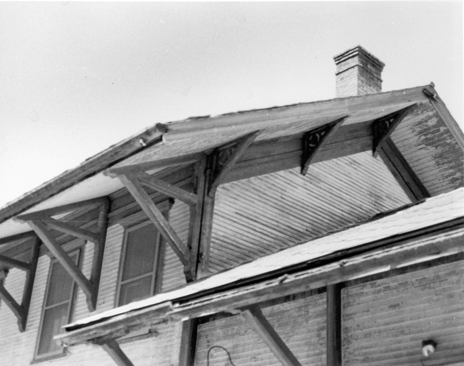 Johnson Railroad Depot, Johnson Vermont South trackside elevation (1980)