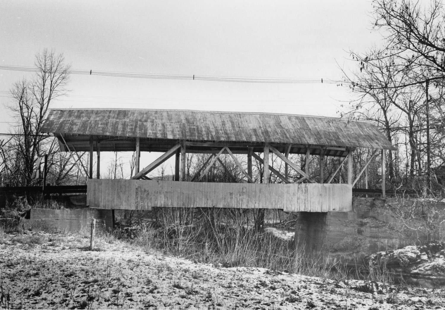 Bradley Covered Bridge, Lyndon Vermont West elevation (1973)