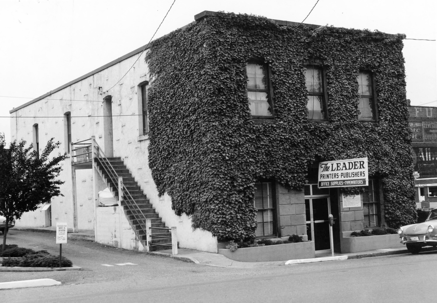 Fowler Building - Leader Building, Port Townsend, Washington Exterior view of building from the West (1969)