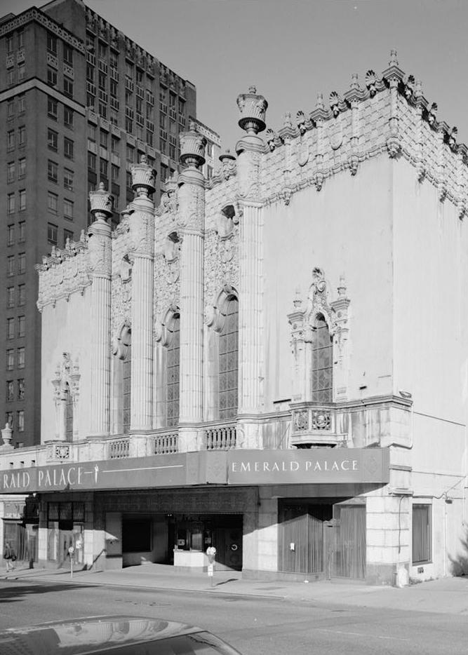 Fox Theater - Music Hall Theatre, Seattle Washington Front side on Olive Way, looking NW. (Sept. 1991)