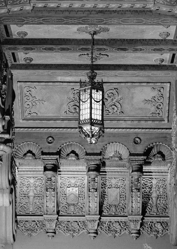 Fox Theater - Music Hall Theatre, Seattle Washington Detail of chandelier on east side of balcony. (Sept. 1991)