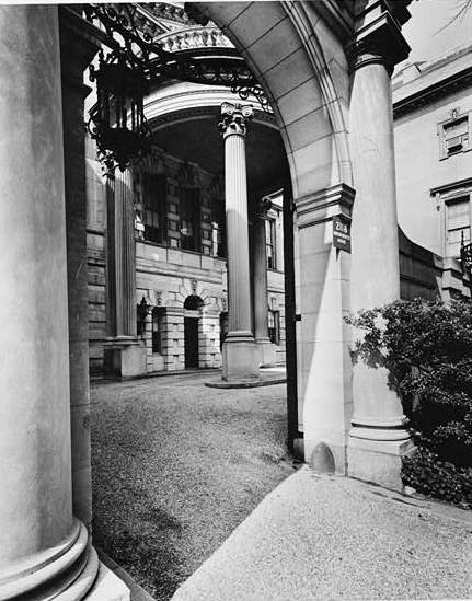 Larz Anderson House (Society of the Cincinnati), Washington DC ARCHWAY TOWARD ENTRANCE