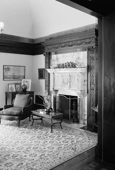 Edward Everett House (Turkish Embassy), Washington DC 1970 SECOND FLOOR SITTING ROOM WITH MANTELPIECE