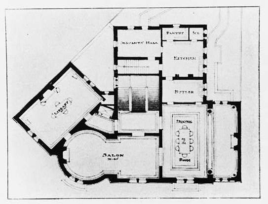 Christian Hauge House, Washington DC 1907 SECOND FLOOR PLAN