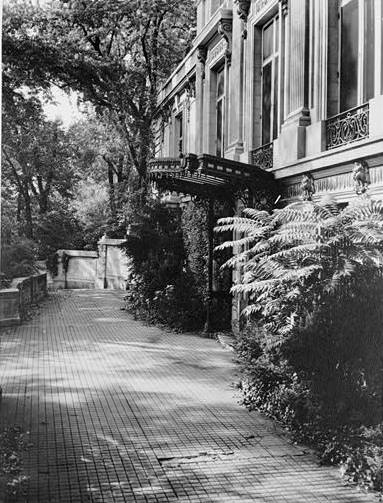 The Townsend House (The Cosmos Club), Washington DC 1950 ENTRANCE DRIVE, FRONT ENTRANCE, TERRACE AND MARQUISE