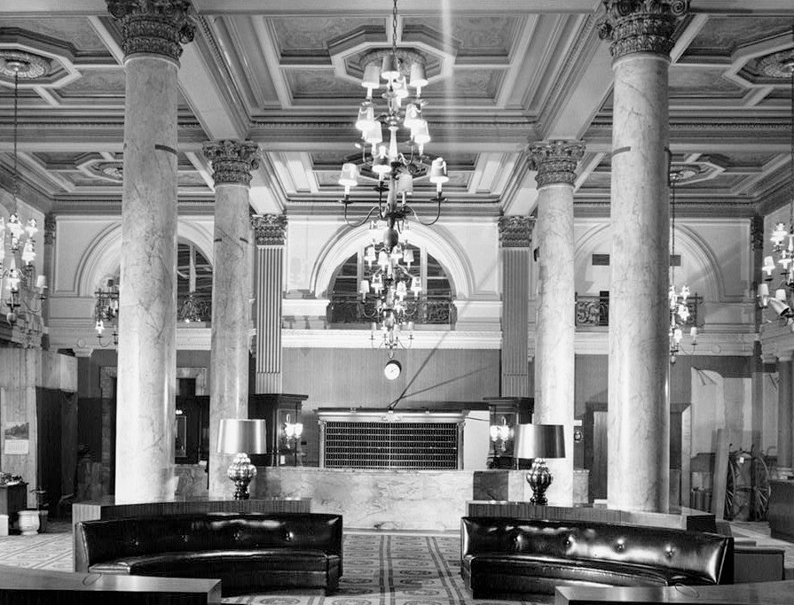 The Willard Hotel, Washington DC 1969 INTERIOR, FIRST FLOOR, MAIN LOBBY, LOOKING NORTHWEST