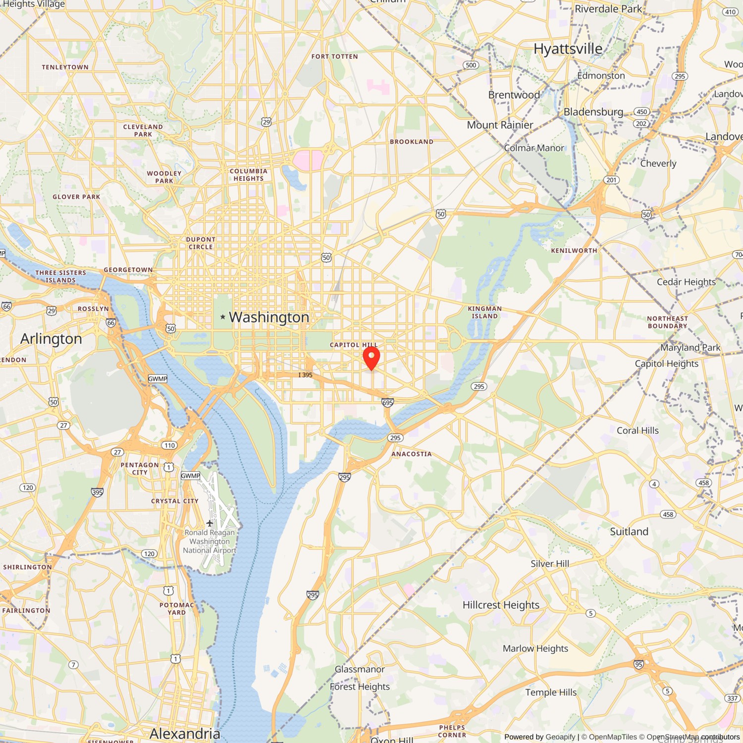 Lansburgh's Department Store Location Map