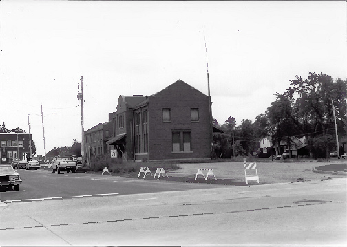 Antigo Train Depot Station, Antigo Wisconsin 1991 Site view from the north