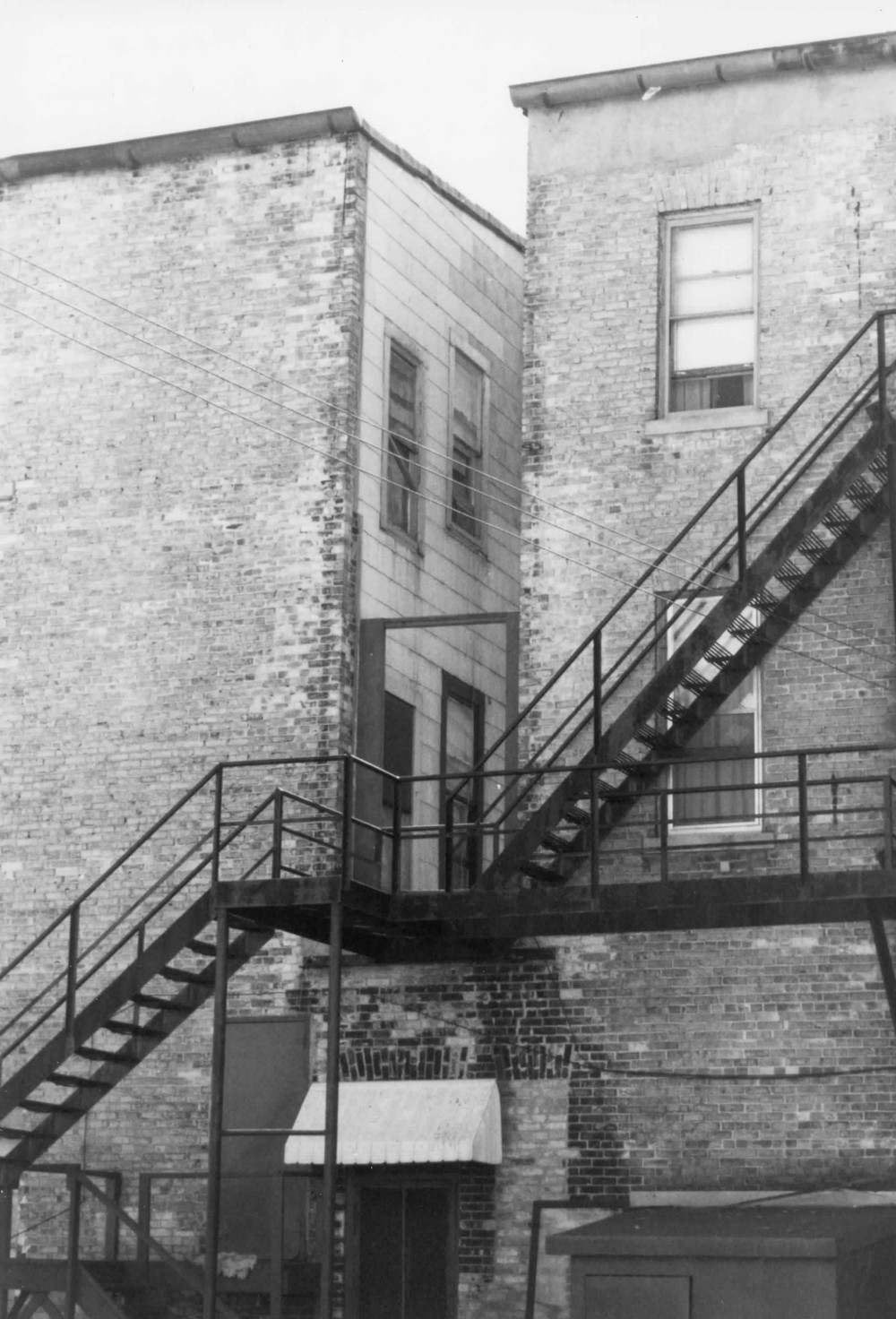 Carlton Hotel, Edgerton Wisconsin Looking from northwest Rear elevation (1985)