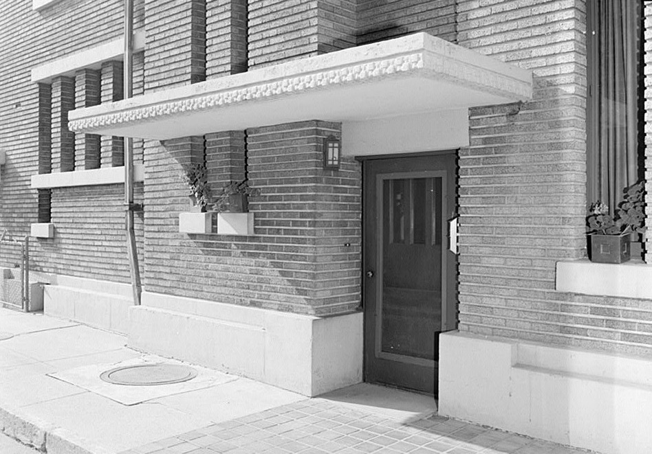 F. C. Bogk House, Milwaukee Wisconsin North entrance (main) (1969)