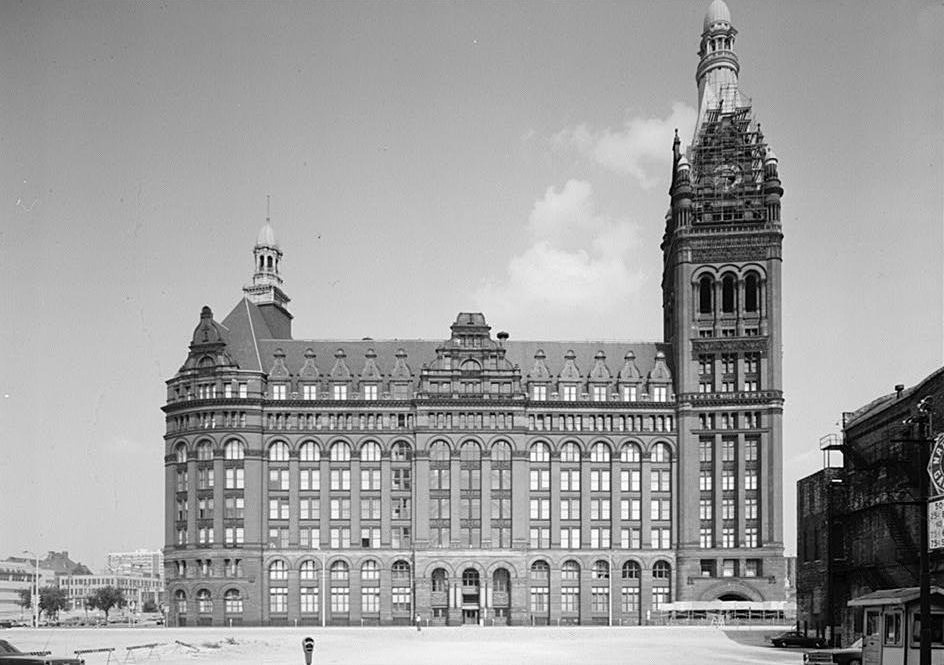 City Hall, Milwaukee Wisconsin West side elevation (1978)