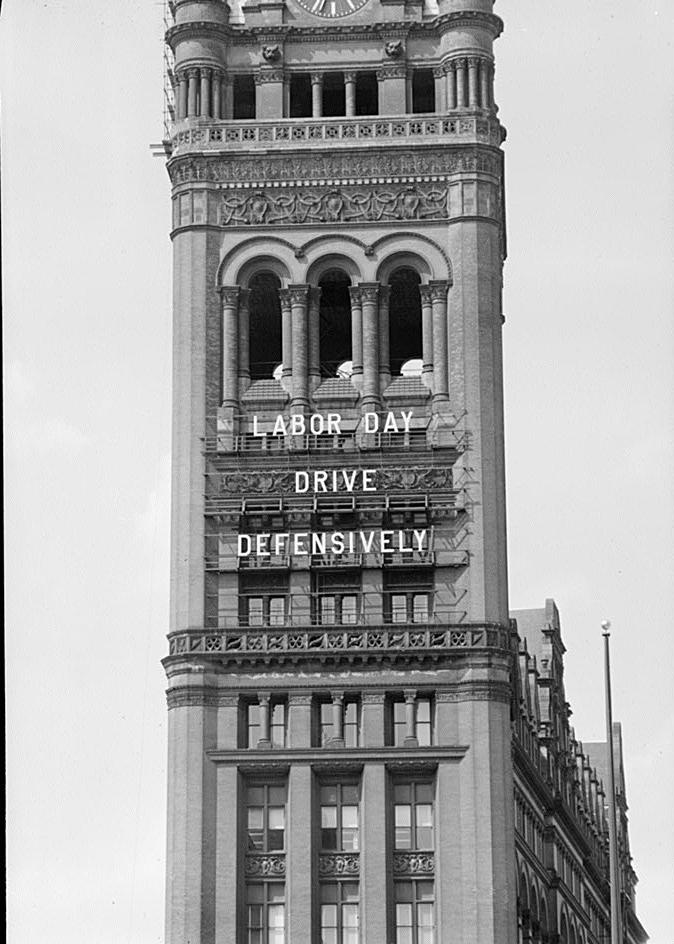 City Hall, Milwaukee Wisconsin Base of tower from south (1978)