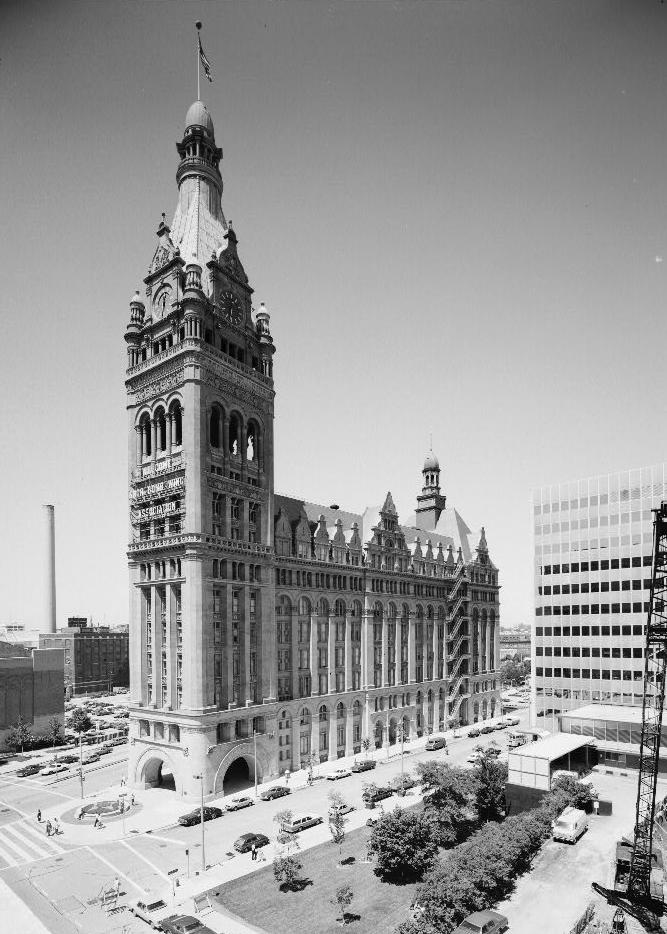 City Hall, Milwaukee Wisconsin South and east elevations (1981)