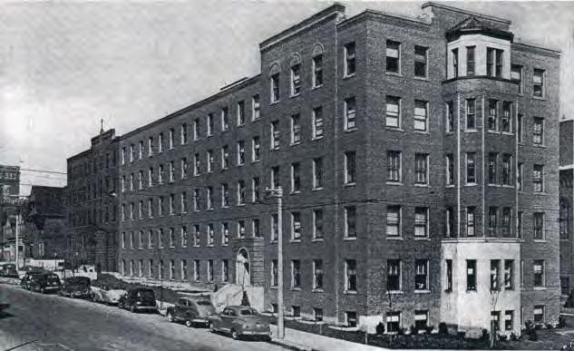 Saint Anthony Hospital, Milwaukee Wisconsin Primary (North 10<sup>th</sup> Street) and south elevations (1947)