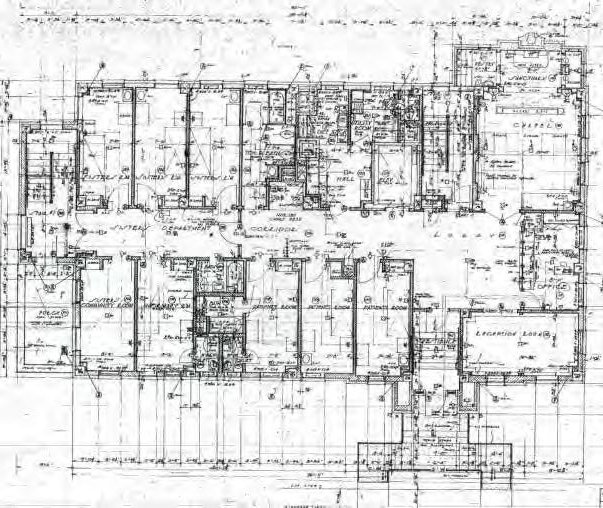 Saint Anthony Hospital, Milwaukee Wisconsin Original hospital second floor plan