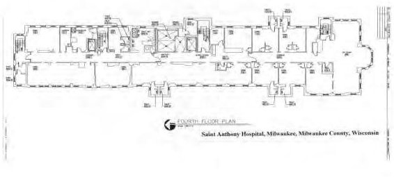 Saint Anthony Hospital, Milwaukee Wisconsin Existing fourth floor plan 
