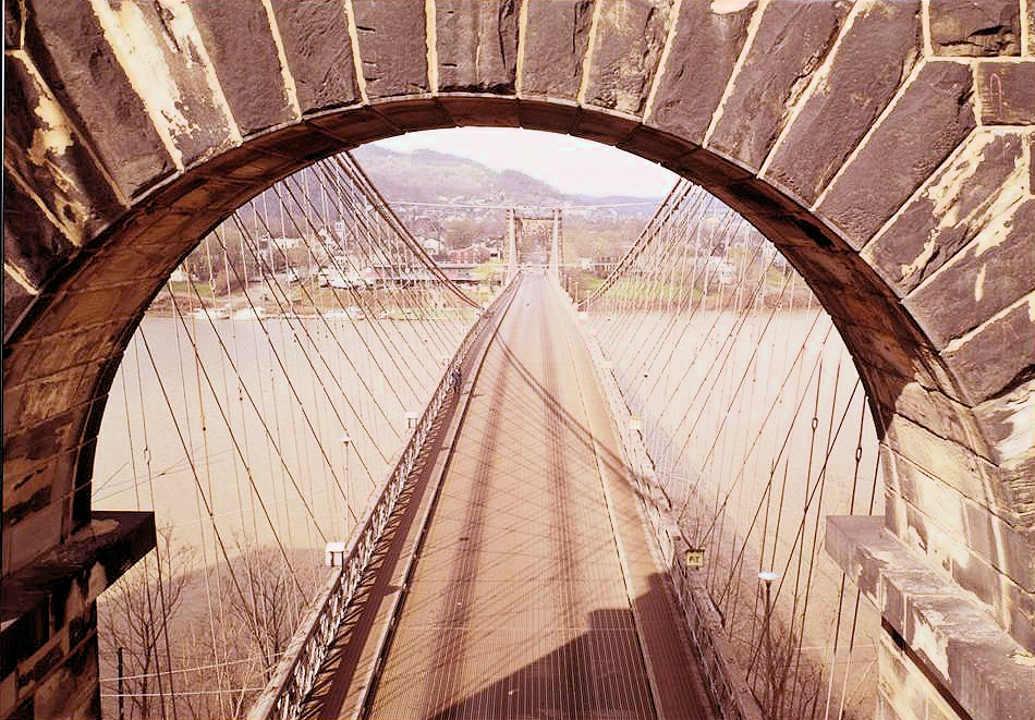 Wheeling Suspension Bridge, Wheeling West Virginia 