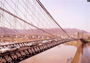 Wheeling Suspension Bridge, Wheeling West Virginia